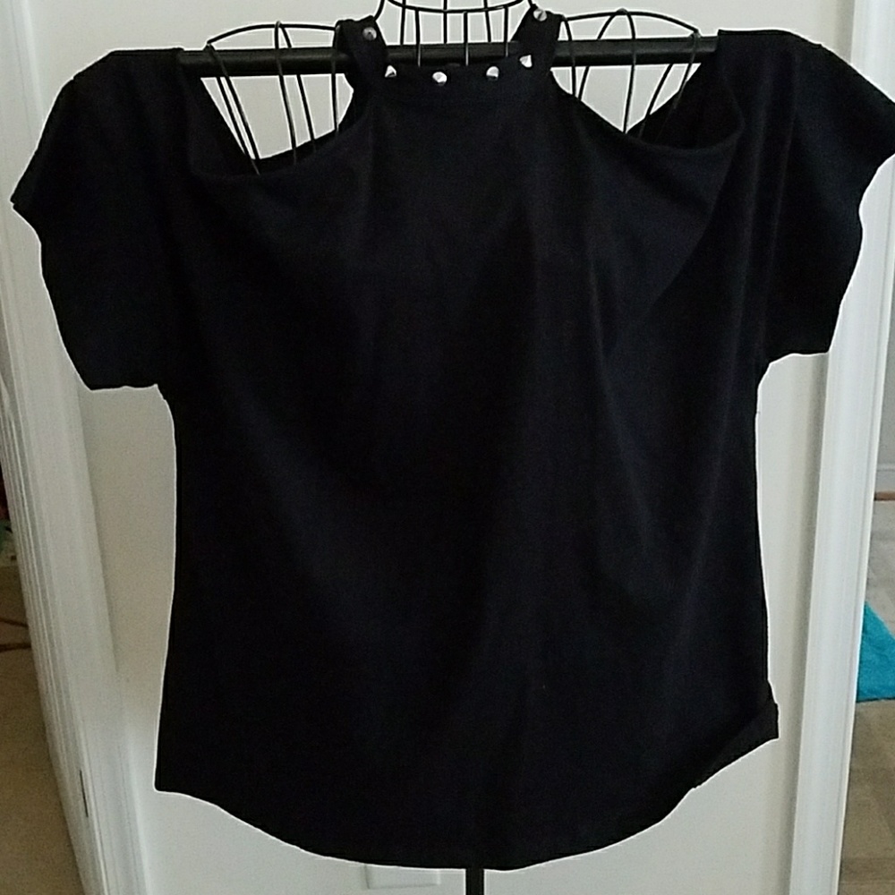Edgy Cold Shoulder Top